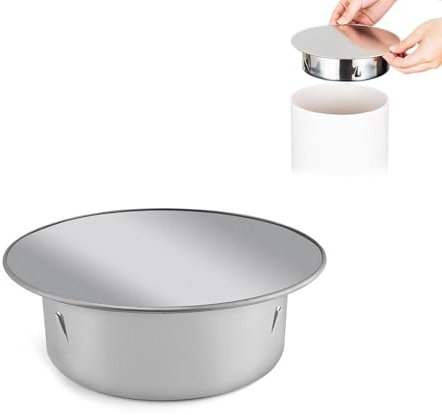 PARFCO Couvercle de Trou de Cheminée, Bouchons de Cheminée en Acier Inoxydable, Bouchon Tuyau 100mm pour Tuyau Poêle Standard 100 mm Diamètre