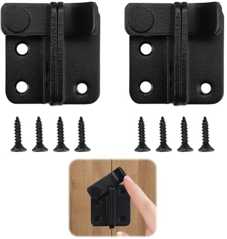 2 in 1 Türriegel Edelstahl,2 Stück Abschließbar Riegelschloss Klein,Türriegel innen Flip Latch,Türriegel Riegel mit Fester Schraube,Türriegel Schwarz mit Schloss-Loch,Türschloss Klein für Fenster,Tür