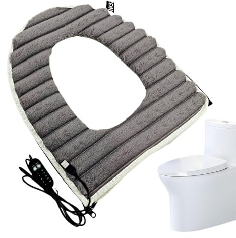 Heated Toilet Seat Cover, Temperature Adjustable Toilet Seat Pad, USB Powered Toilet Seat Warmer, Toilet Seat Warmer For Bathroom, Heated Toilet Seat Pad, Comfortable Toilet Seat Cover