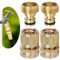 Uni-Fine Gartenschlauch Schnellverbinder Messing Schnellschlauch Endverbinder Gartenschlauch Düse Connect Kit für Küche Garten Outdoor Schlauch Rohr Werkzeug