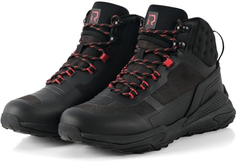 IRON JIA'S Scarpe Moto Uomo Nero 42 EU Stretta, Stivali Moto Impermeabili, Antiscivolo, Protezione Professionale, Supporto per la Caviglia, Shift Pad