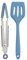 Wiltshire Silicone Mini Kitchen Tongs & Turner, Set of 2, Serving Spatula & Cooking Tongs, Salad BBQ Tongs Stainless Steel, Fish Slice, Heat-Resistant Utensil, Non-Stick, Non-Scratch, Petrol Blue