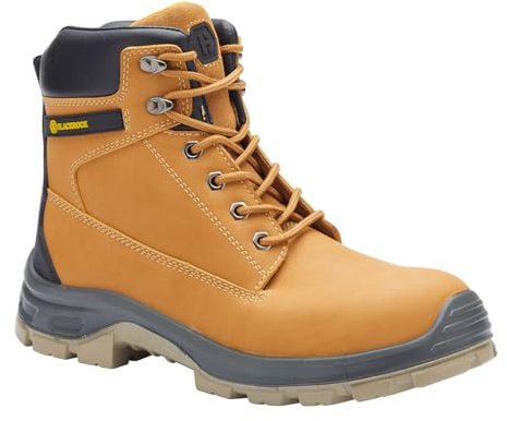 Blackrock Tan/Brown Work Safety Boots, Water Resistant, Steel Toe Cap, Mens Womens Utility Footwear, Lightweight On-Site, Construction, Honey - Sizes 3-13