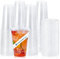 Nationwide Paper 16oz Crystal Clear Smoothie Cups with Flat lids, Perfect for Iced Coffee, Milkshake, Slurpee, Ice cream, Razzle, Slush, Smoothy, Party's Pack of 500
