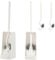 SUIXI Angled Toilet Brush for Deep Cleaning Under Rim & Tight Corners, 40cm Long Handle Bathroom Scrubber (4 Brushes + 2 Holders)