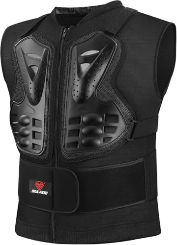 Armure Moto Vélo Dorsale Moto Homme Femme Plastron VTT Pare Pierre Moto Cross Protection Equipement pour Cyclisme Sports Extérieur (S)