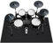 OUUTMEE Tappeto per batteria, 120 x 180 cm, antiscivolo, insonorizzante, tappetino professionale per allenamento con batteria elettronica, set di grancassa jazz e altri strumenti musicali (nero)