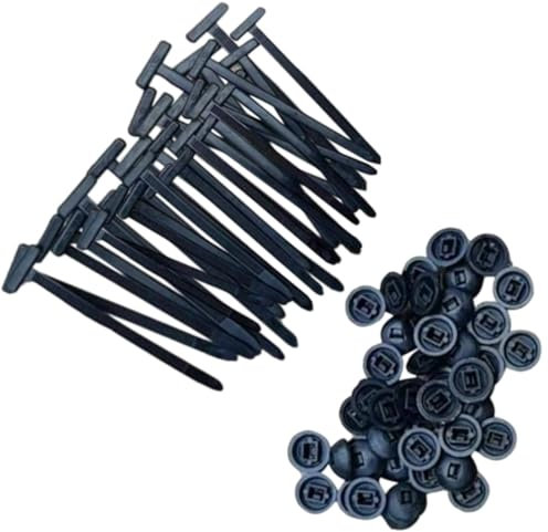 50Pcs Nylon Universal Cable Tie Buckle,Heavy Duty Self-Locking Nylon Zip Ties Holder,Fasteners Car Body Plastic Cable Tie Tool for Trunks and Engine Guards & Daily Repair (50PCS)