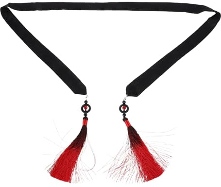 Anneome Ancien Ruban Cheveux Hanfu avec Franges Dégradées Accessoire Traditionnel Unisexe Ornement Vintage pour Costume Chinois Cosplay