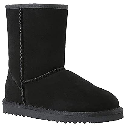 Veilante Stivali da neve impermeabili da donna in pelle per freddo antiscivolo suola in gomma stivali caldi per autunno e inverno