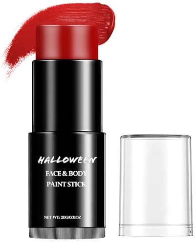 Maquillaje Halloween Rojo Niños Adulto Pintura Profesional - Pinturas Cara Facial Halloween Ojos,Face Body Paint Makeup Cara Payaso Zombie Carnaval Corporales Teatral Fiesta Cosplay Impermeable 20g