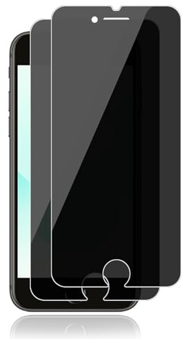 2 Stück Schutzfolie für Panzerglas für iPhone SE 2020/8/7/6/6s Sichtschutzfolie, Hochempfindliche 9H Dauerhaft Anti-Spy Schutzglas Panzerfolie, Anti-Bläschen Anti-Fingerabdruck iPhone SE Displayschutz