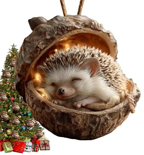 Ceprznvey Decorazioni Natalizie Animali per Albero, Decorazione Stagionale in Acrilico 2D, Pendente Festivo Decorativo, per Soggiorno Camera da Parete Davanzale Giardino Cortile Porta d'Ingresso
