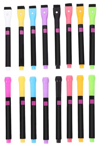 BUTIFULSIC 16Pcs Liquid Chalk Markers for Blackboard Portable Water-soluble Writing Pens with Comfortable Grip Easy Wipe Off Non-toxic School Office Use