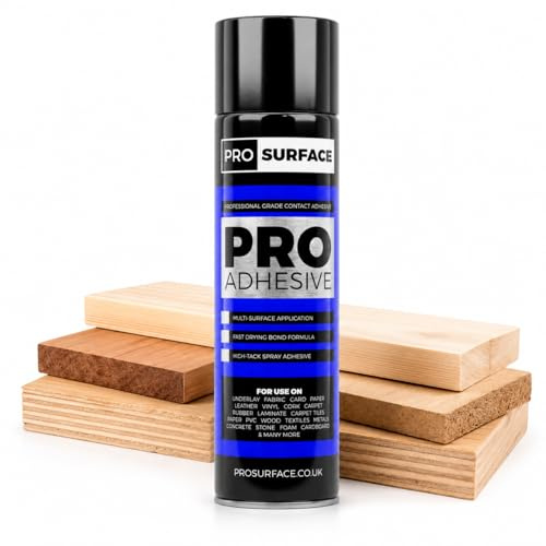1 Can Wood Spray Adhesive for MDF Plywood Timber Panels Joinery Trim Glue - Pro Surface 500ml High Tack Contact Adhesive