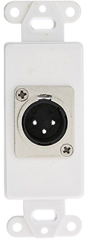 Decora - Placa de pared, color blanco, XLR macho a tipo soldadura