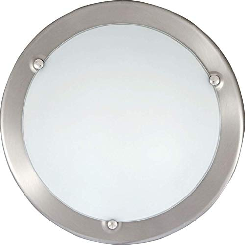 Wand- und Deckenleuchte Ufo Satin Chrom/weiß E27 1x MAX 60W