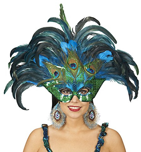 Orlob Paradiesvogel Pfau Maske zum Kostüm Karneval Fasching