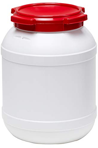 Certeo | Weithalsfass | Volumen 26 l | stapelbar | Polyethylen | weiß | Volumen 26 l, ab 1 Stk