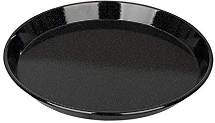 Kochstar K70011232, Plat à Four Rond pour Tarte, Pizza, Quiche, Tourtière, Acier Émaillé Ø 32 x 3cm, Noir