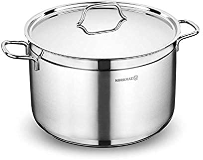 Korkmaz A1029 Alfa Serie Edelstahl 2 Tiefer Suppentopf Kasserolle-11L