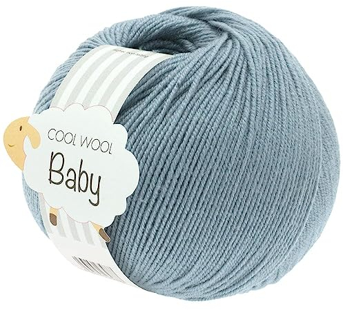 LANA GROSSA Cool Wool Baby | 100% Schurwolle Merino, filzfrei | Handstrickgarn aus 100% Schurwolle (Merino) | 50g Wolle zum Stricken & Häkeln | 220m Garn FB 264
