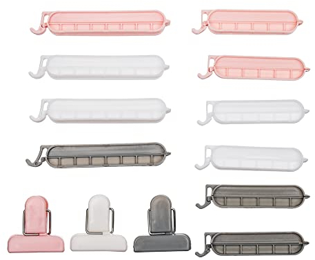 Invero 13 Pack Assorted Reusable Food Plastic Bag Clips Ideal for Food Storage, Sealing Bags in Fridge, Freezer or Cupboards to Keeps Food Fresh