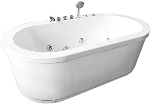 VASCA BAGNO IDROMASSAGGIO FREESTANDING Rio BIANCA SPA 185 x 95 cm 1 PERSONA