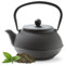 Tealøv TEEKANNE GUSSEISEN 800 ML | Gusseiserne Teekanne Im Japanischen Stil | Teekanne Guss mit Sieb aus Edelstahl | Hervorragende Wärmespeicherfähigkeit | Robust | Langlebig | Arare | Schwarz