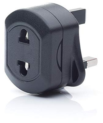 EU 2 Pin To UK 3 Pin Fused Adaptor Plug For Shaver/Toothbrush Q4U 1X Black adapter European to UK Adapter EU/US to UK Plug Adaptor