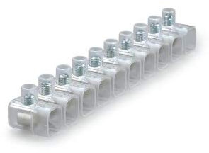 Confezione 100 pezzi Morsetti a Stecche da 10 Pezzi Morsetto Trasparente isolante per cavi elettrici fino a 10 mm (23014-6 mm)