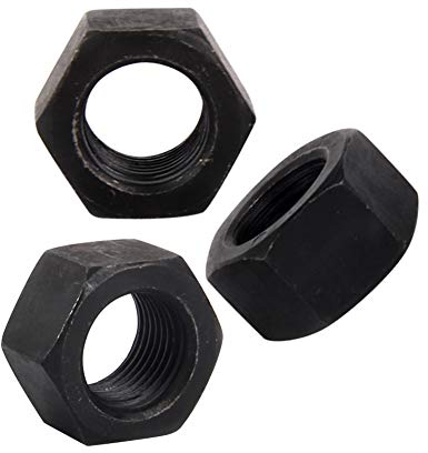 Yudesun Herramientas Ferretería Hexagonales Tuercas de Seguridad - Acero al Carbono Hexágono Cabeza Hilo Insertar Tuerca de Bloqueo Negro M20 x 1.5mm Pitch