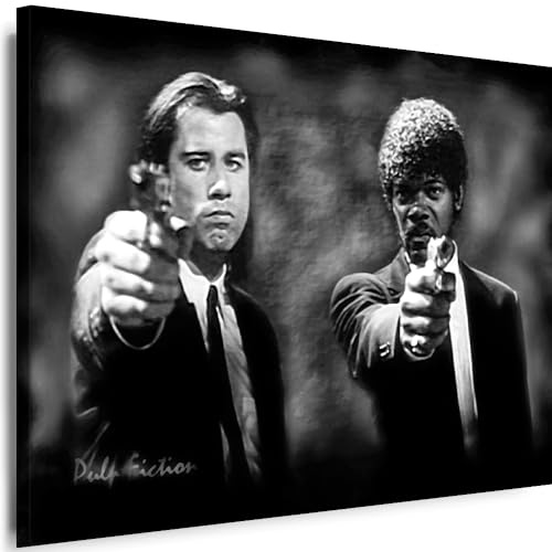 Myartstyle - Bilder Pulp Fiction 100 x 70 cm Leinwandbilder XXL - 1 Teilige Wandbilder Film Popular Movies Kunstdrucke w-P-2020-107