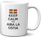Planetacase - Taza Keep Calm And Aiba La Ostia - Frases Vascas - Taza Desayuno Original - Cerámica 330 mL - Apta Microondas y Lavavajillas - Color Aiba La Ostia, Cerámica