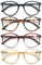 MODFANS (4 Pack) Lesebrille Rund Herren Damen,Gute Brillen,Hochwertig,Mode,Komfortabel,Super Lesehilfe,fur Frauen