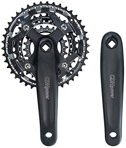 DONSP1986 Dreifach-Gang-Kurbelgarnitur aus Aluminiumlegierung, quadratisch, 170 mm, 104/64bcd, 42/32/22T mit Kettenblatt, Kurbelarmen, Kurbelgarnitur für Mountainbike, Rennrad, Fixed Gear Fahrrad