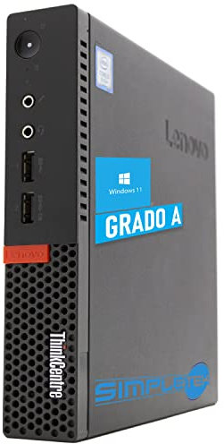 Lenovo Mini PC ThinkCentre M710q | Core i3 3.40GHz Windows 11 Pro | 8GB RAM SSD NVMe 256GB | USB 3.1 DisplayPort | Micro Tiny Computer Aziendale Ufficio (Ricondizionato)