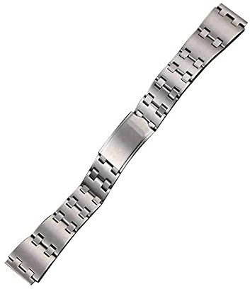 TOMANY UFO-Uhrenarmband für Seiko 6138 6106 6119 4006 Sport 19 mm, 19 mm, Silber, Edelstahl, Oyster, Federsteg, 16 mm, 2,5 mm, Unisex