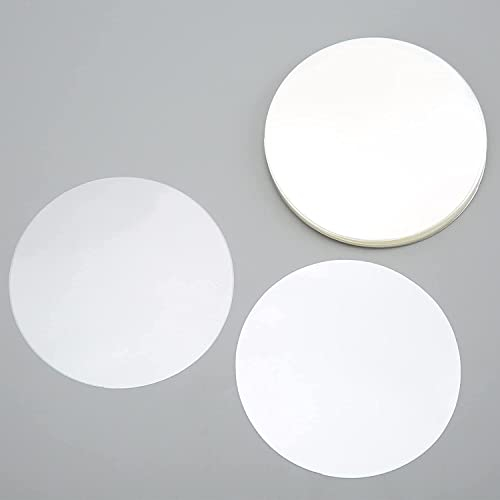 Zerodis Klare Folie, 100 Stück Abzeichenfolie für Runde Abzeichenknöpfe, Transparente Abzeichen-Schutzfolie für DIY Button Maker Clear StampsSamps(37mm)