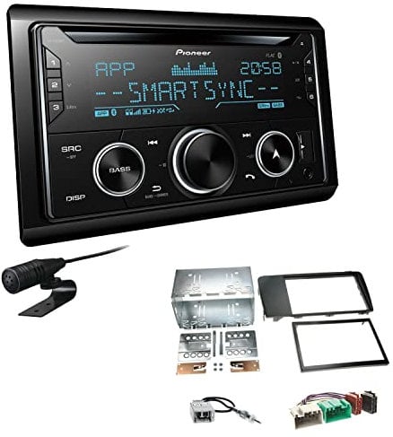 Pioneer FH-S720BT 2-DIN CD Autoradio Bluetooth kompatibel mit Apple und Android Smartphones USB passend für Volvo V70 II 2004-2007 schwarz 2004-2007