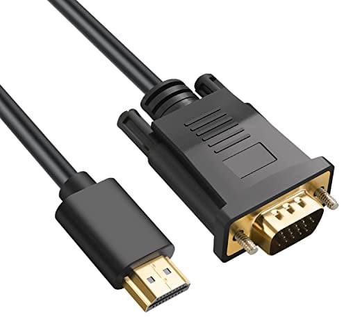 Omivine HDMI auf VGA kabel, 1080P VGA to HDMI (Stecker auf Stecker) adapter Kable kompatibel mit Raspberry Pi, Roku, Computer, Desktop, Laptop, PC, Monitor, Projektor, HDTV-1M