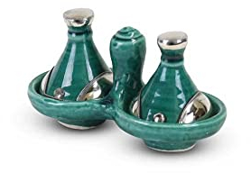 Tajine Mini Türkis mit Metall 2-teilig | Safaary