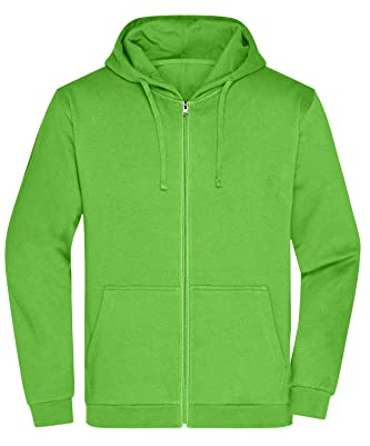 James & Nicholson Herren Basic Kapuzen-Sweatjacke - Klassische Sweatjacke mit Kapuze und Kordelzug