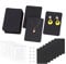Swpeet 300Pcs Black Earring Display Cards Assorment Kit, 100Pcs 3,5 x 2,4 Zoll Square Earring Holder Cards mit 100 Silikon Ohrring Backs und Self-Seal Bags für Ohrringe Halskette Schmuck Display