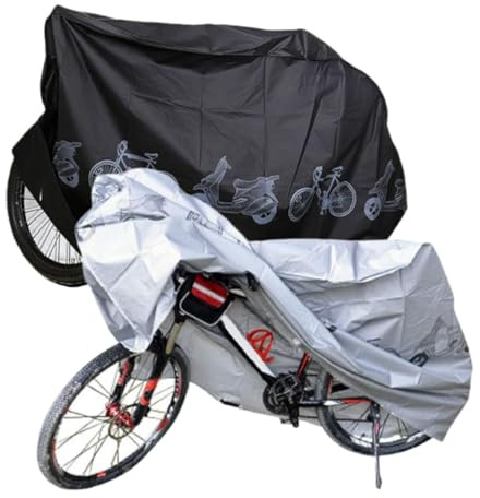 LATRAT 2 Stück Fahrradgarage Schutzhülle, Fahrrad Abdeckungen, Fahrrad Abdeckplane, Fahrradschutzhülle Für Fahrrad Mountainbike, Motorrad, Elektroauto