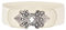 Disimlarl Damen Leder Elastische Kummerbunds Mantel Breite Taille Dichtung Patent Daunenjacken Gürtel, weiß, One size