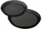 Dr Oetker 9998450 Set de 2 moules à tartes, Moule à tarte renversée, Moule à gâteau, Tarte renversée, Acier inoxydable, Noir, Diamètres 22 cm et 28 cm