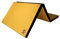 Jeflex - Gelb Schwarze klappbare Weichbodenmatte & Turnmatte 210 x 100 x 8 cm MADE IN GERMANY/faltbare Gymnastikmatte/platzsparende Fitnessmatte & faltbare Yogamatte/Sportmatte fürs Kinderzimmer