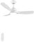 CJOY White Ceiling Fan, Ceiling Fans with Lights, 42 inch Ceiling Fans with Lamps and Remote, Quiet Reversible DC 3 Blades, 3 Color Temperatures, 6 Speeds, Dimmable Light Fan, Memory Function