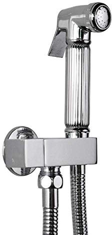 Handbrause-Set, WC, Handbrause, Sprühdüse, Duschset – Kupfer-Balkon-Badezimmer, nicht perforiertes, unter Druck stehendes WC, wandmontiertes Spülbecken-Einloch-Toilettenset